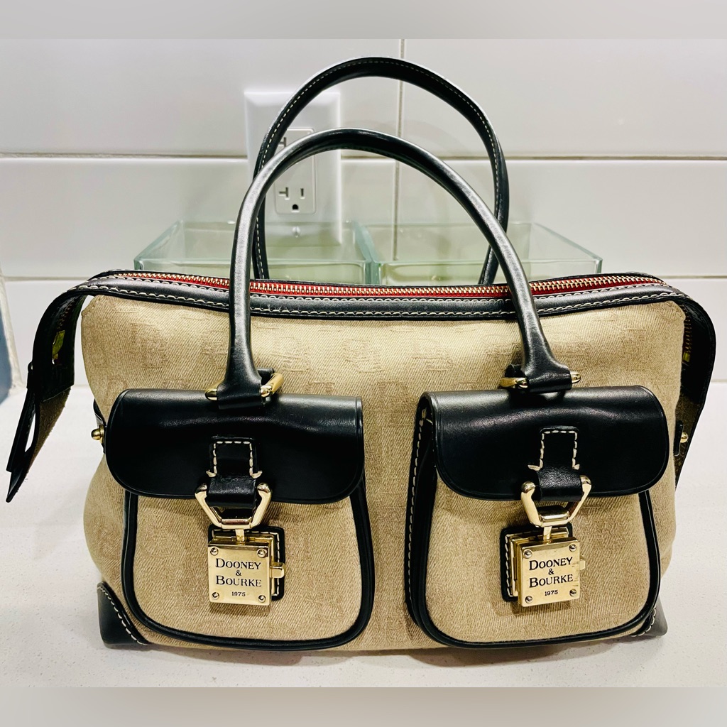 Vintage Dooney & Bourke Double Pocket Satchel